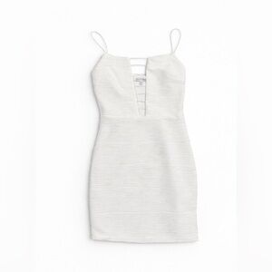 🤍Fashion Nova White Textured Mini Dress Women’s Large